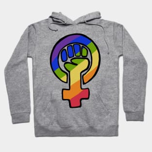 Feminist Rainbow Symbol Hoodie